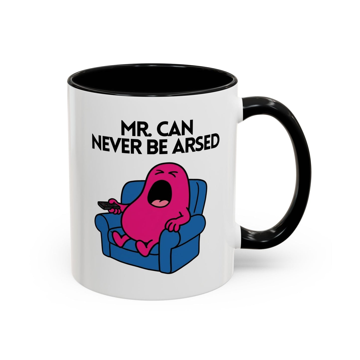 Novelty Mr. Can Never Be Arsed' Character Mug 11oz